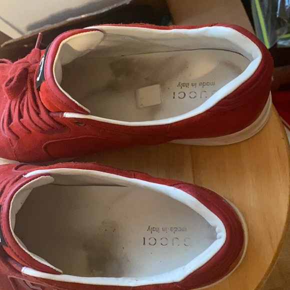 2013 GUCCI SNEAKERS - size 13.5- red & white - Picture 3 of 7